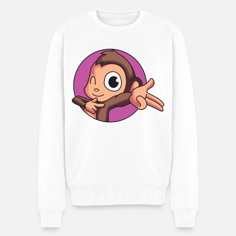 Singe effronté - Pull Premium bio Homme - blanc