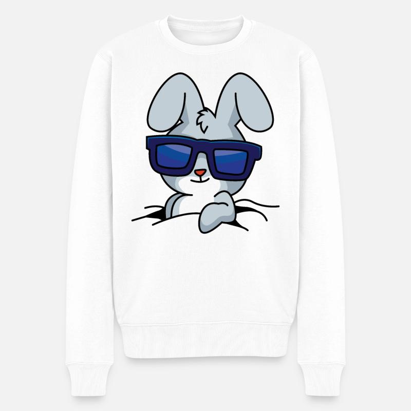 Lapin cool - Pull Premium bio Homme - blanc