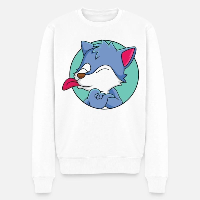 Petit loup effronté - Pull Premium bio Homme - blanc