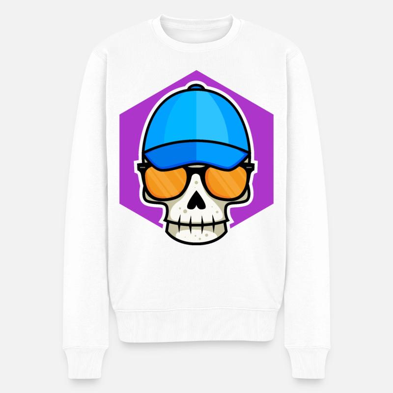 Drôle de crâne - Pull Premium bio Homme - blanc
