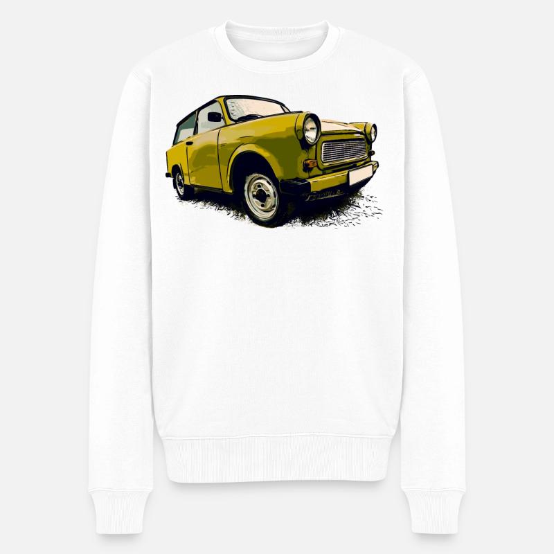 Grüner  - Männer Premium Bio Pullover - Weiß