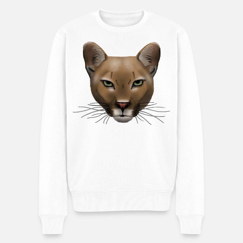 Cougar R6Z - Männer Premium Bio Pullover - Weiß