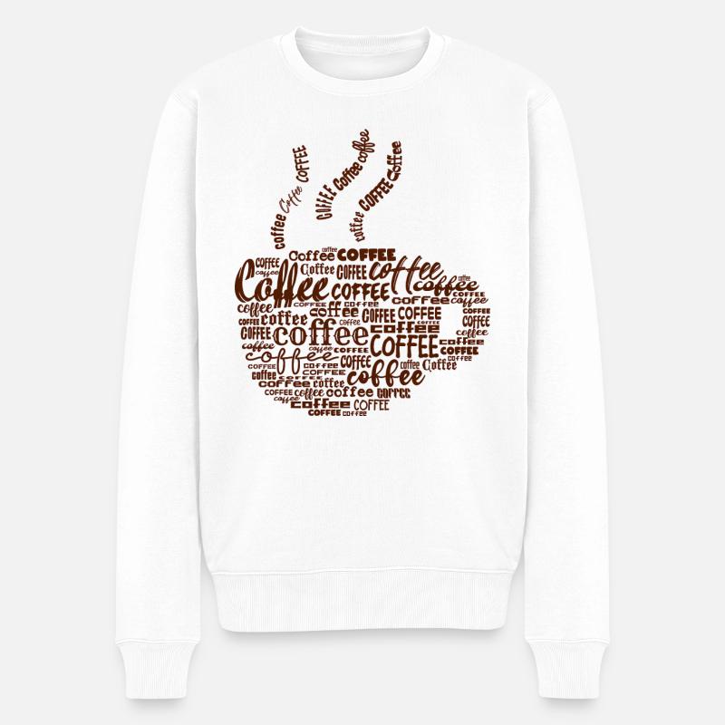 Kaffeetasse Kaffee Kaffeetrinker Kaffeeliebhaber - Männer Premium Bio Pullover - Weiß