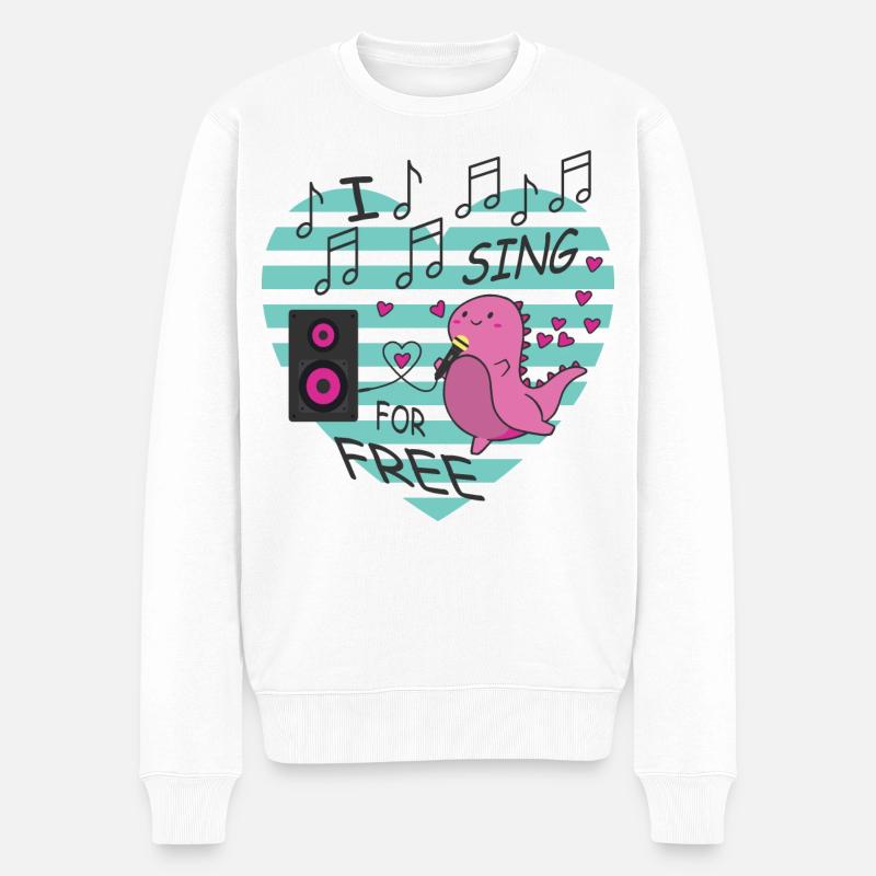 Je chante gratuitement - Pull Premium bio Homme - blanc