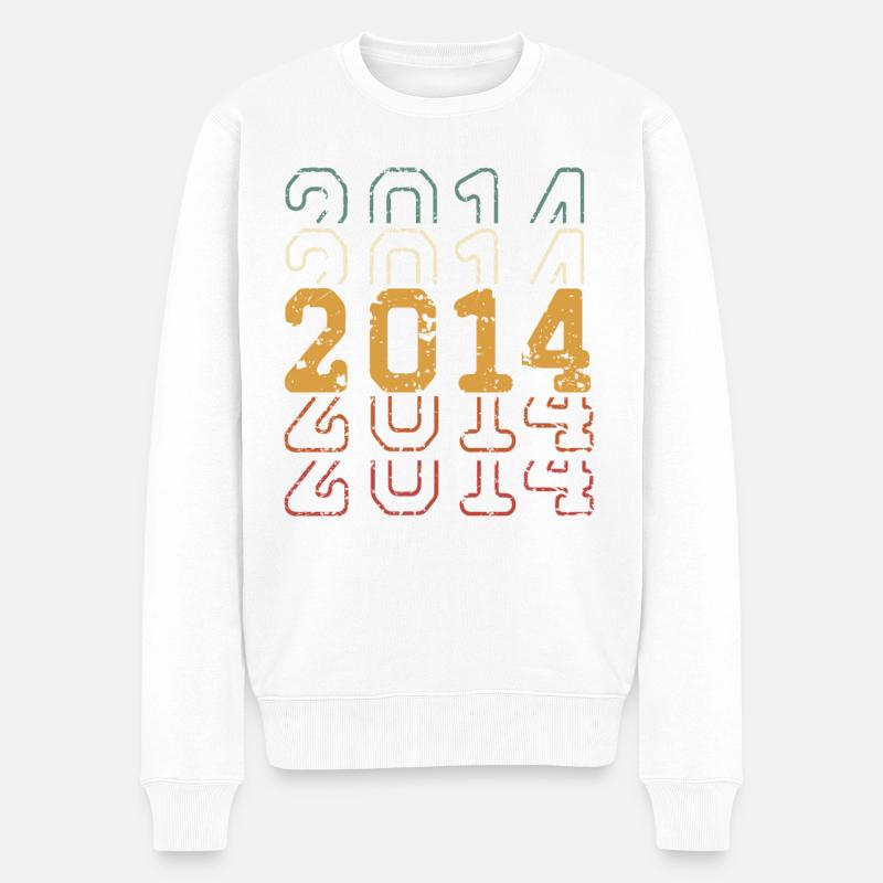 2014 - Männer Premium Bio Pullover - Weiß