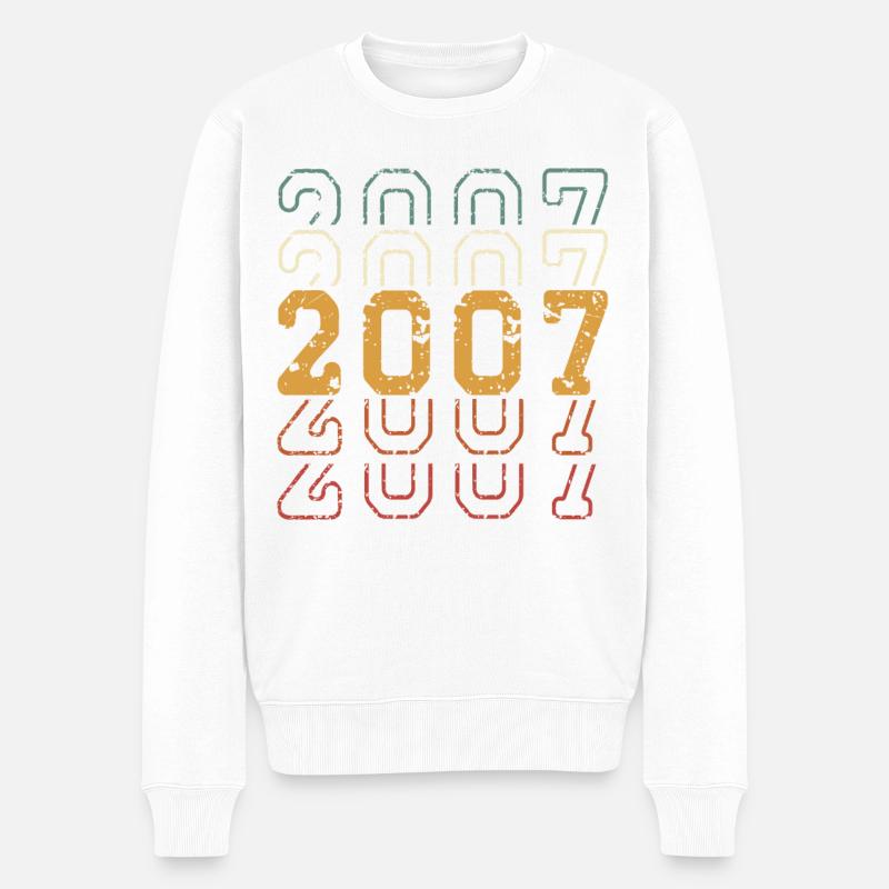 2007 - Männer Premium Bio Pullover - Weiß