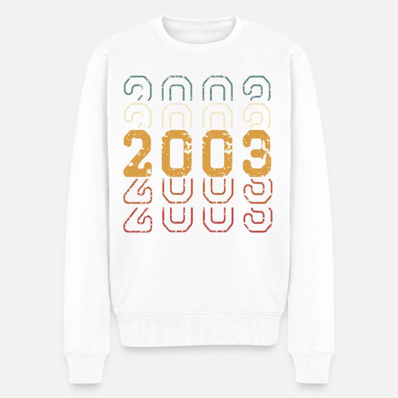 2003 - Männer Premium Bio Pullover - Weiß