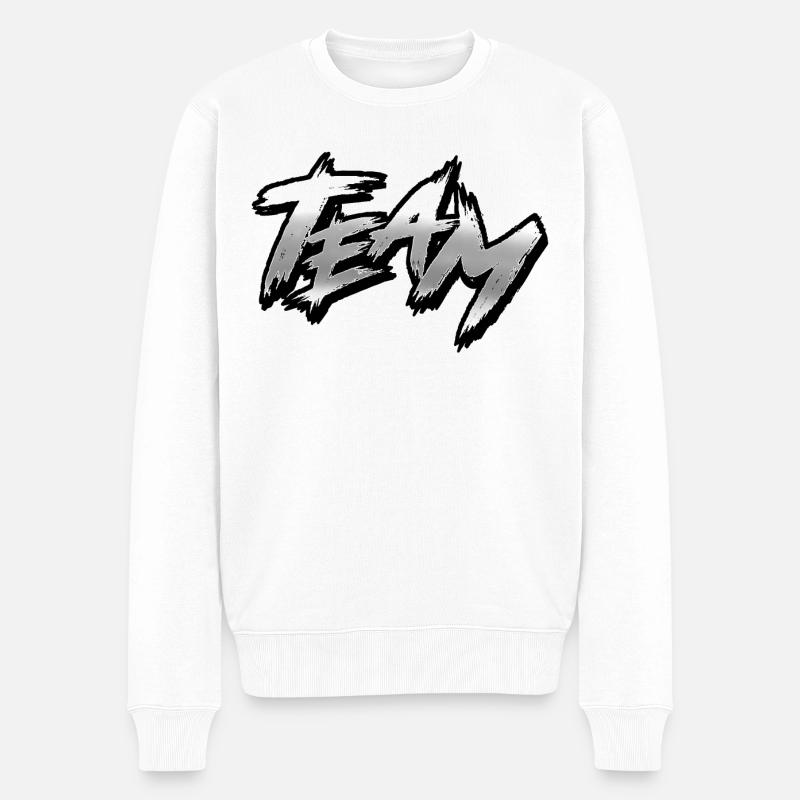 Team - Männer Premium Bio Pullover - Weiß