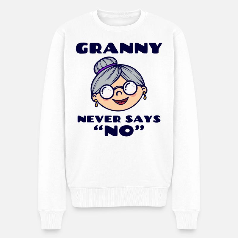 Lieblingsomi Grand-mère Grand-mère Statement Lunettes - Pull Premium bio Homme - blanc