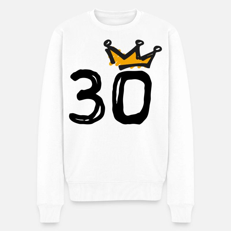 30e anniversaire Krone - Pull Premium bio Homme - blanc