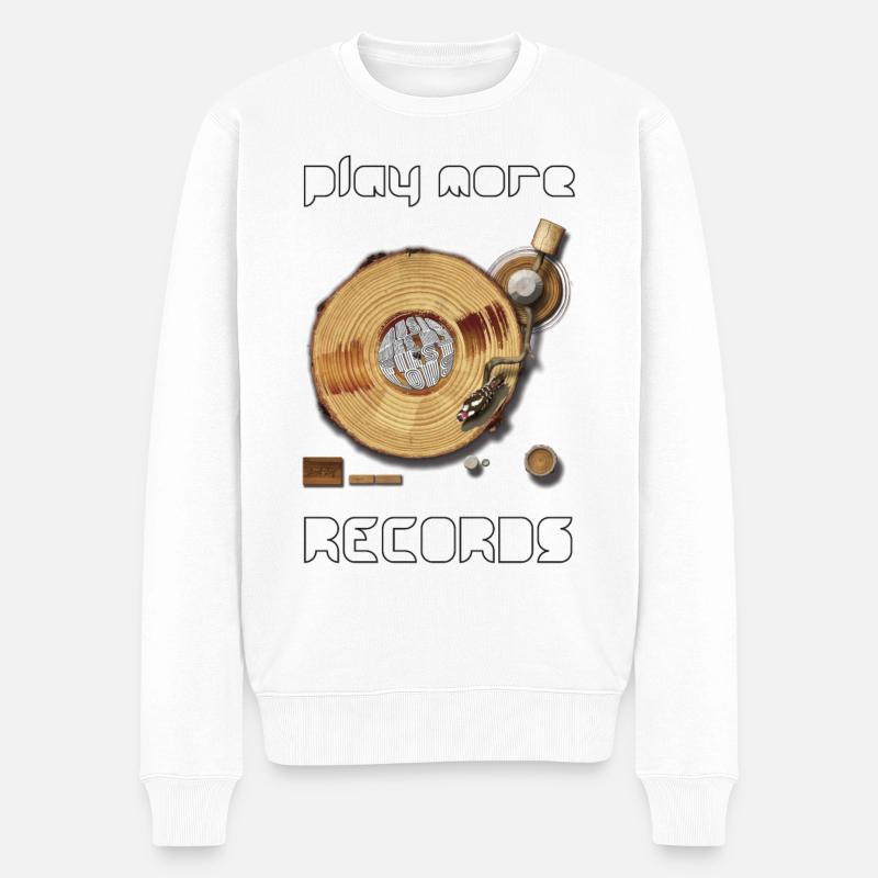 DJ - Männer Premium Bio Pullover - Weiß