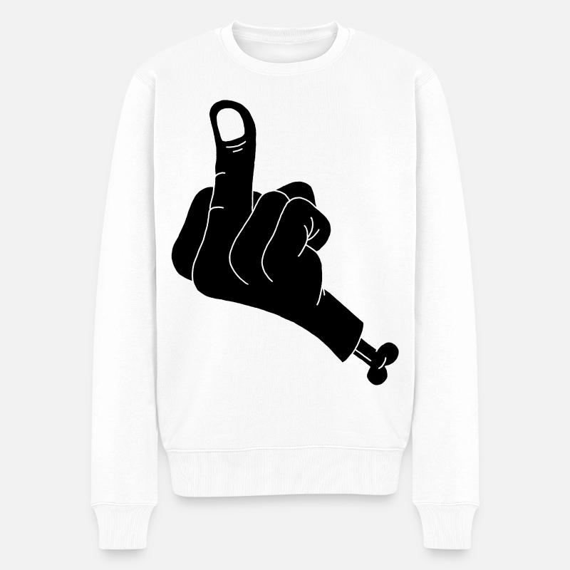 Main coupée et vulgarité (noir) - Pull Premium bio Homme - blanc
