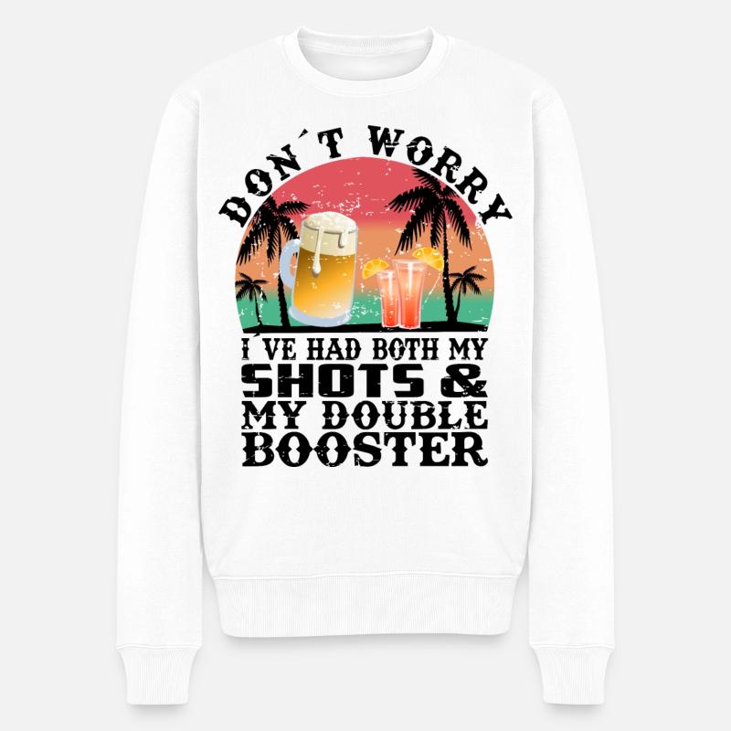 Alkohol Booster - Männer Premium Bio Pullover - Weiß