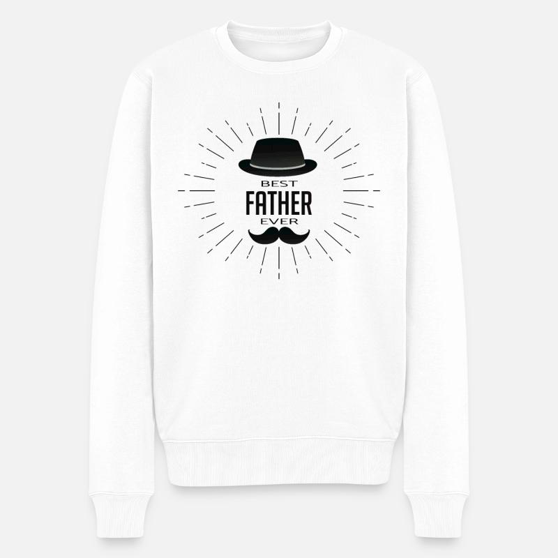 Meilleur père de tous les temps - Pull Premium bio Homme - blanc