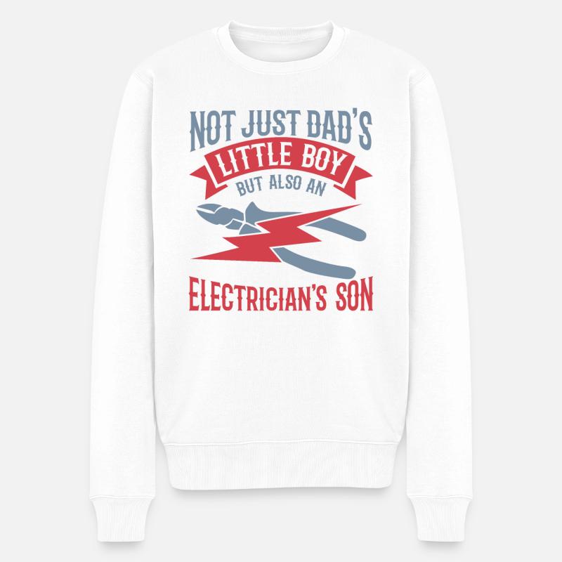 Fils d’électricien - Pull Premium bio Homme - blanc