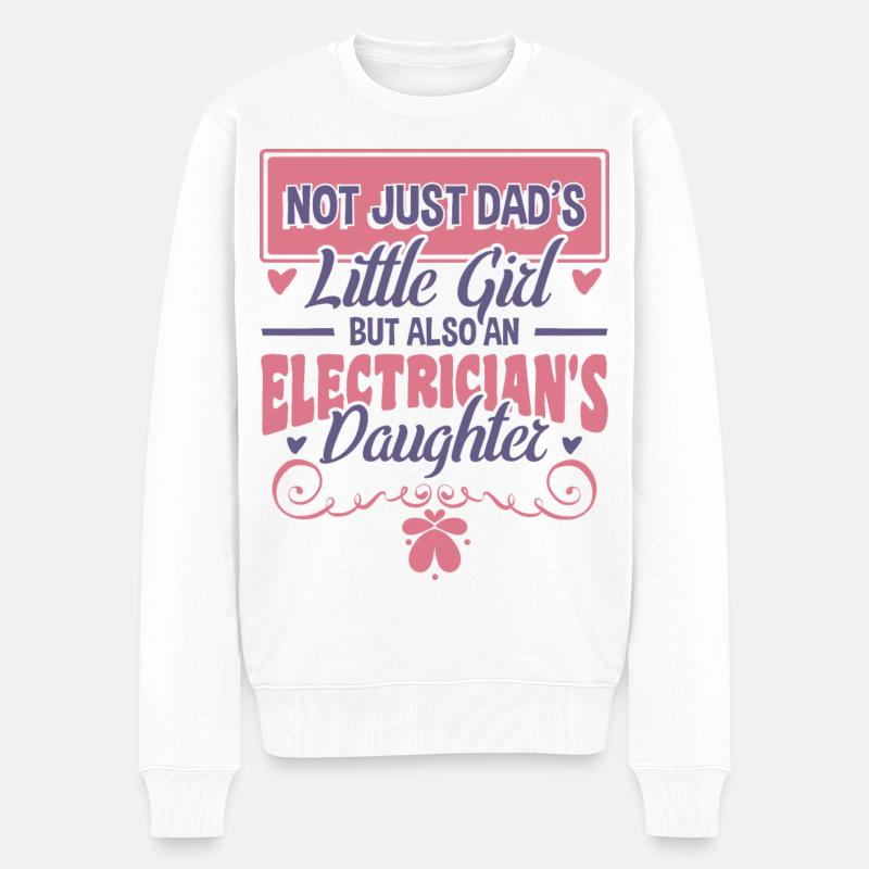 Fille électricienne - Pull Premium bio Homme - blanc