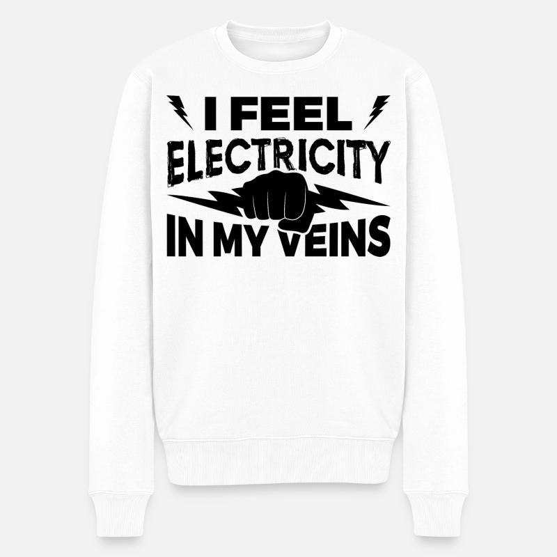 Elektrotechniker - Männer Premium Bio Pullover - Weiß