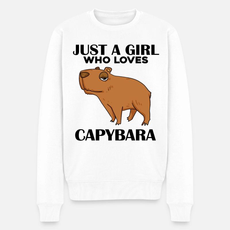 Capybara Girl Dicton - Pull Premium bio Homme - blanc