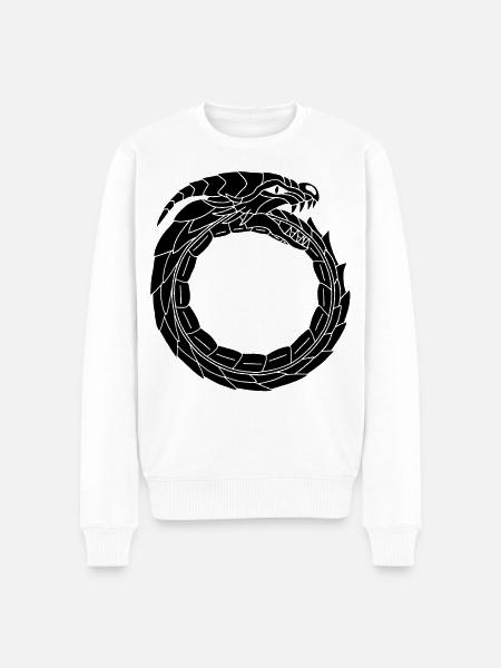 Devouring Black Dragon - Men's Premium Organic Jumper - white