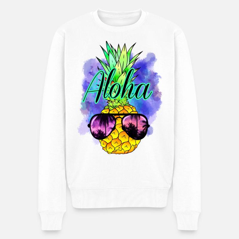 Aloha Ananas - Pull Premium bio Homme - blanc