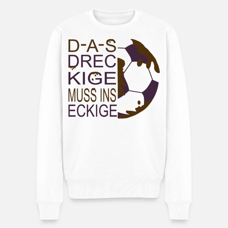 Schlamm Fußball - Männer Premium Bio Pullover - Weiß