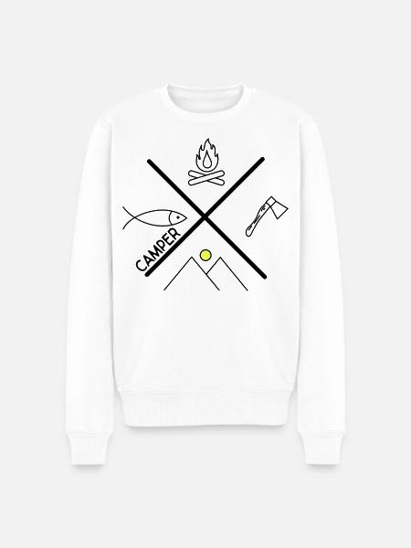 Fun design for campers - Men's Premium Organic Jumper - white