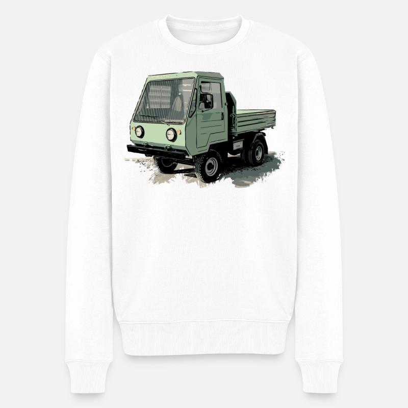 MULTICAR - Männer Premium Bio Pullover - Weiß
