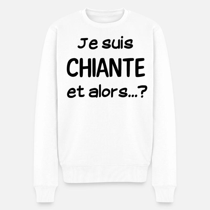 Je suis chiante - Pull Premium bio Homme - blanc