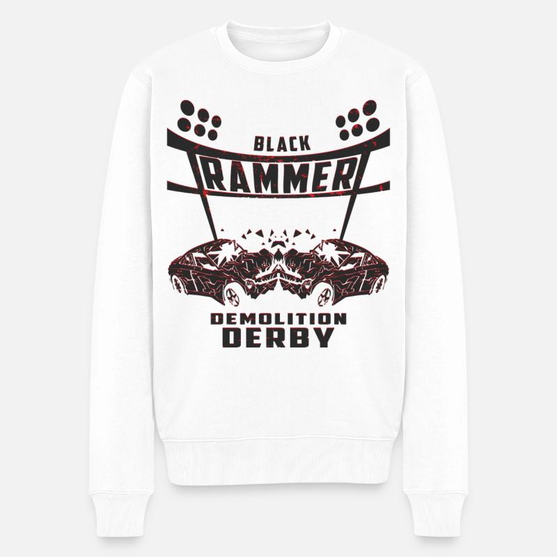 Black Rammer - Männer Premium Bio Pullover - Weiß
