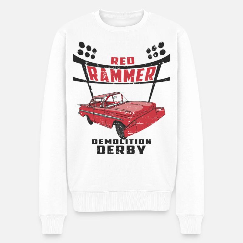 Red Rammer - Männer Premium Bio Pullover - Weiß