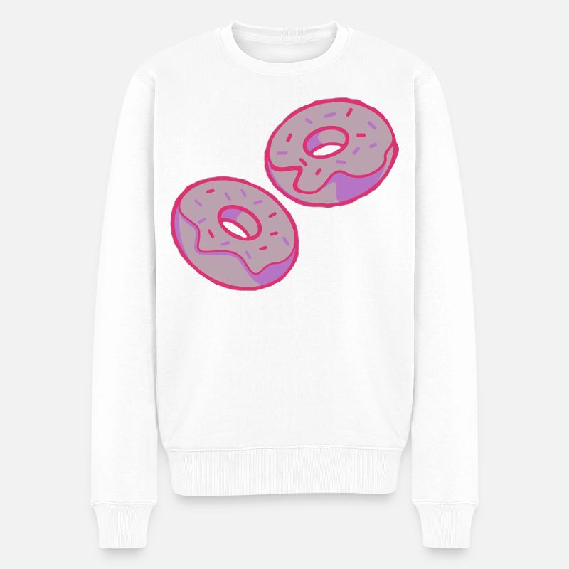 Donuts - Männer Premium Bio Pullover - Weiß
