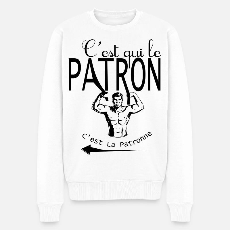 C'est qui le patron - Pull Premium bio Homme - blanc
