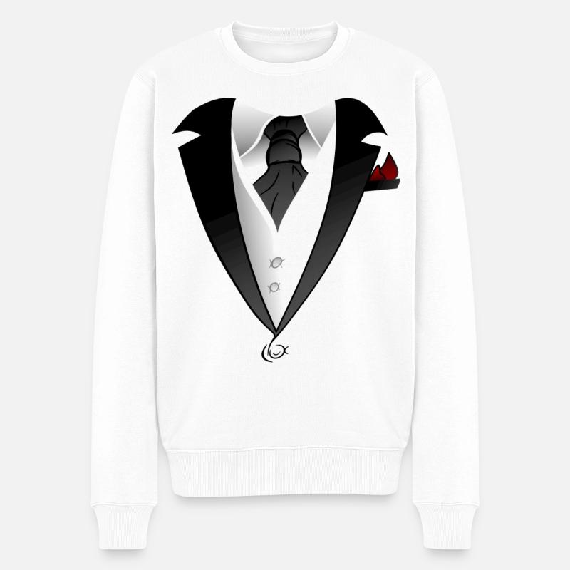 Costume avec veste cravate design - Pull Premium bio Homme - blanc