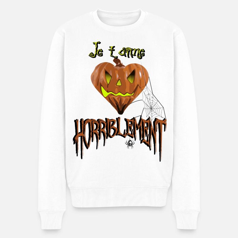 Je t'aime HORRIBLEMENT - Pull Premium bio Homme - blanc