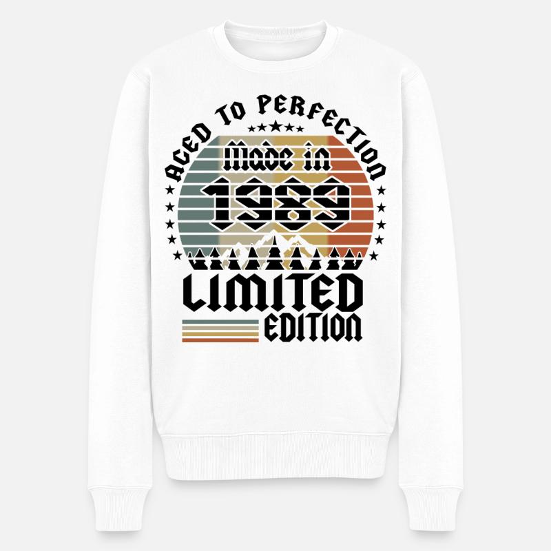 1989 Limited Edition - Männer Premium Bio Pullover - Weiß