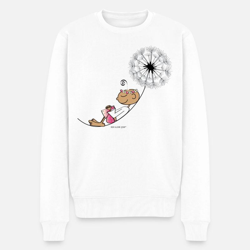 Leichtigkeit - Männer Premium Bio Pullover - Weiß