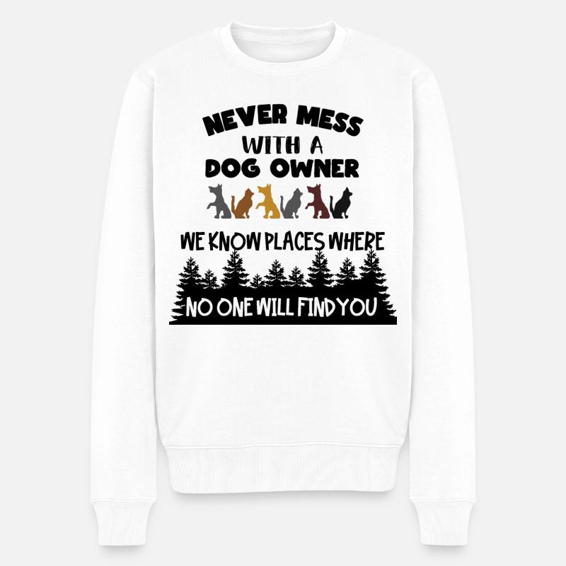 Ein Hundebesitzer kennt gute Verstecke * - Männer Premium Bio Pullover - Weiß