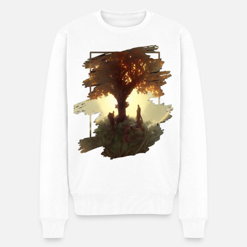 Arbre de vie - Pull Premium bio Homme - blanc