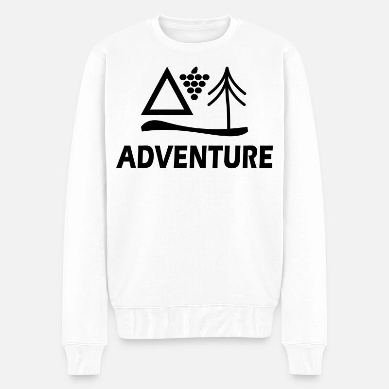 Adventure - Männer Premium Bio Pullover - Weiß
