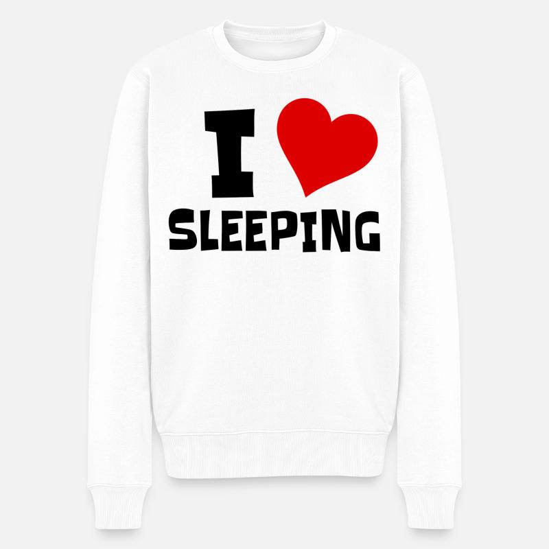J’aime dormir # - Pull Premium bio Homme - blanc
