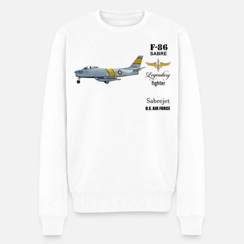 F-86 Sabre - Pull Premium bio Homme - blanc