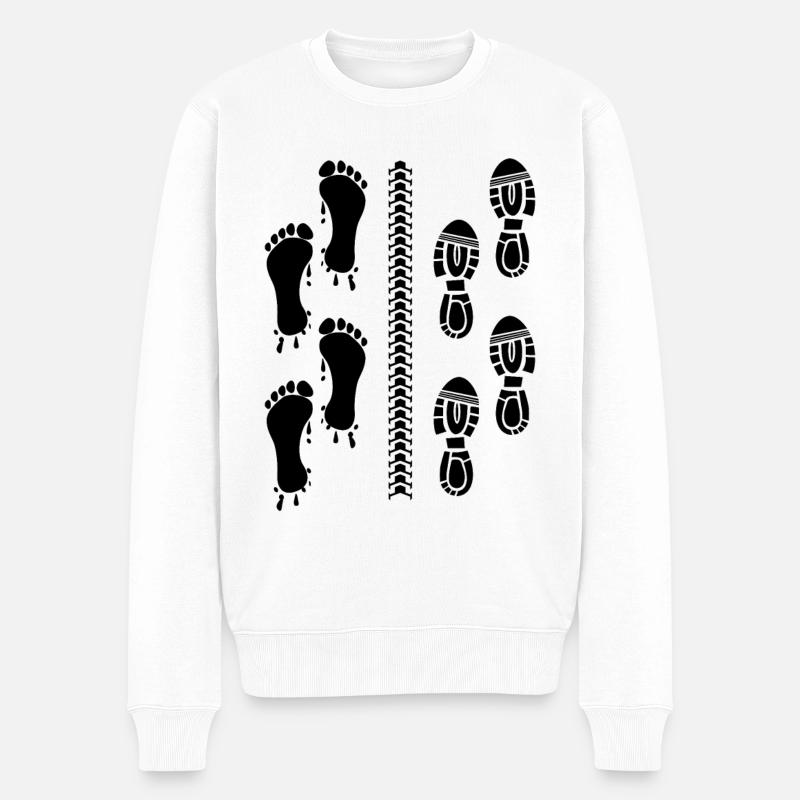 Empreinte d’un triathlète - Pull Premium bio Homme - blanc