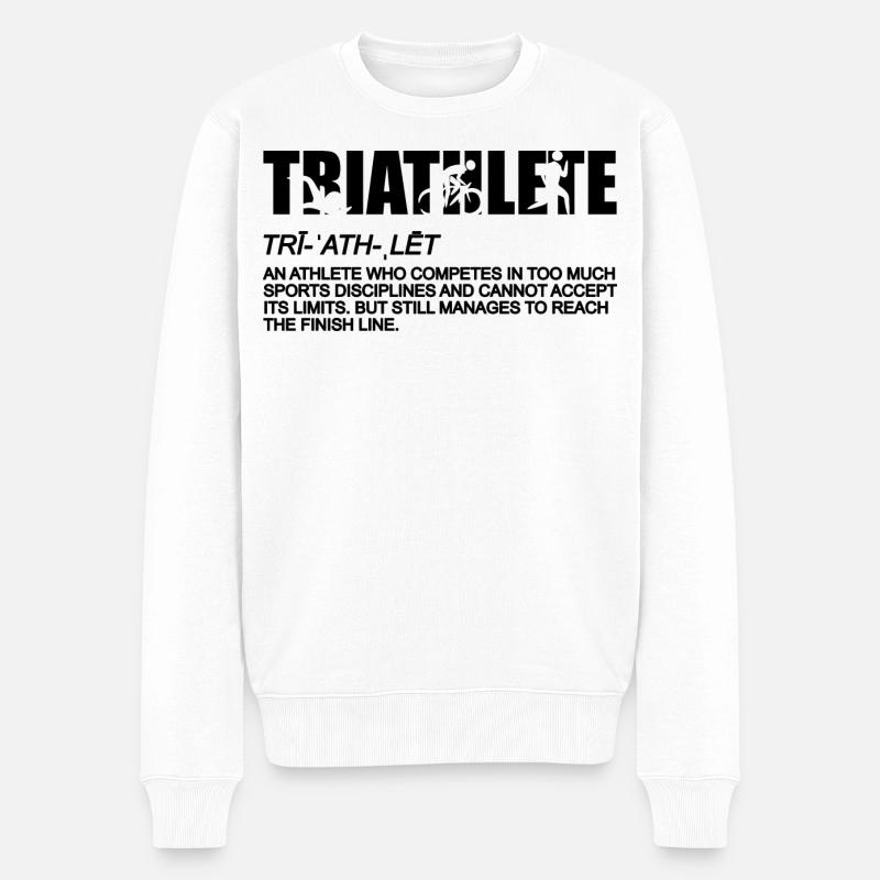Triathlon Definition - Männer Premium Bio Pullover - Weiß