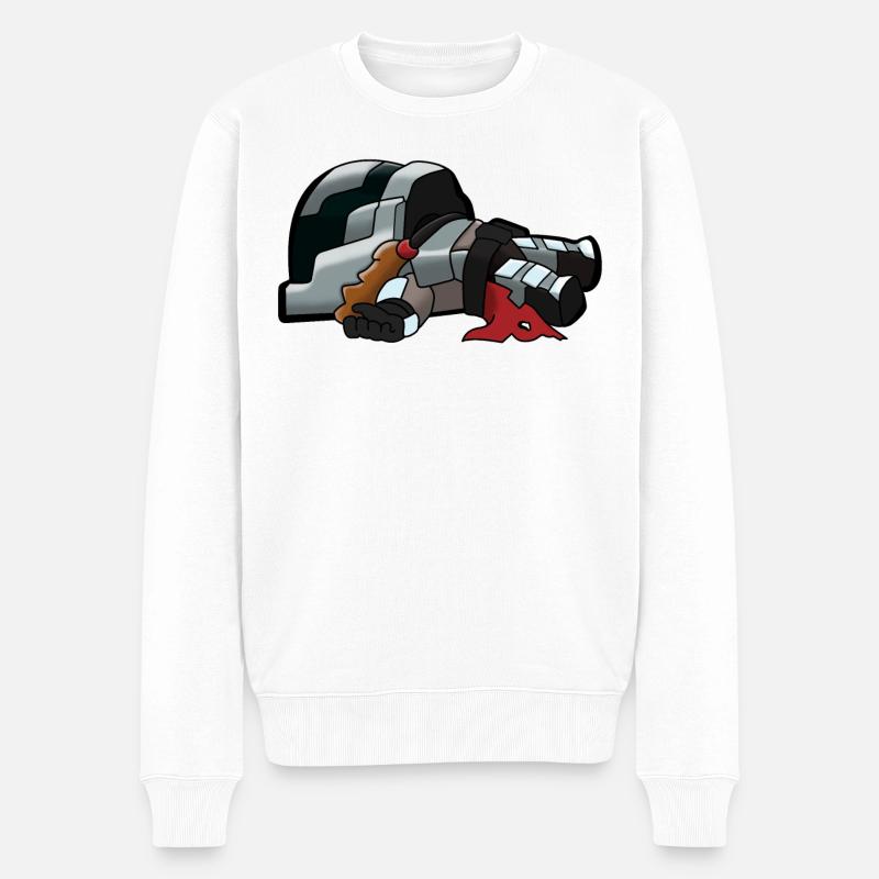 Sprunglegastheniker - Männer Premium Bio Pullover - Weiß