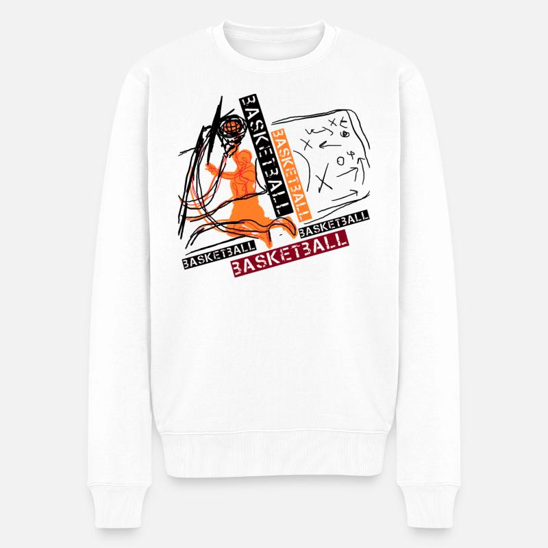 Basketball - Männer Premium Bio Pullover - Weiß