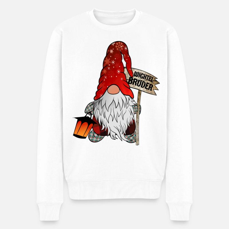 Frère lutin de Noël - Pull Premium bio Homme - blanc