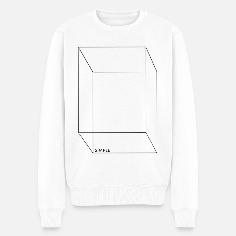 Einfach - Männer Premium Bio Pullover - Weiß