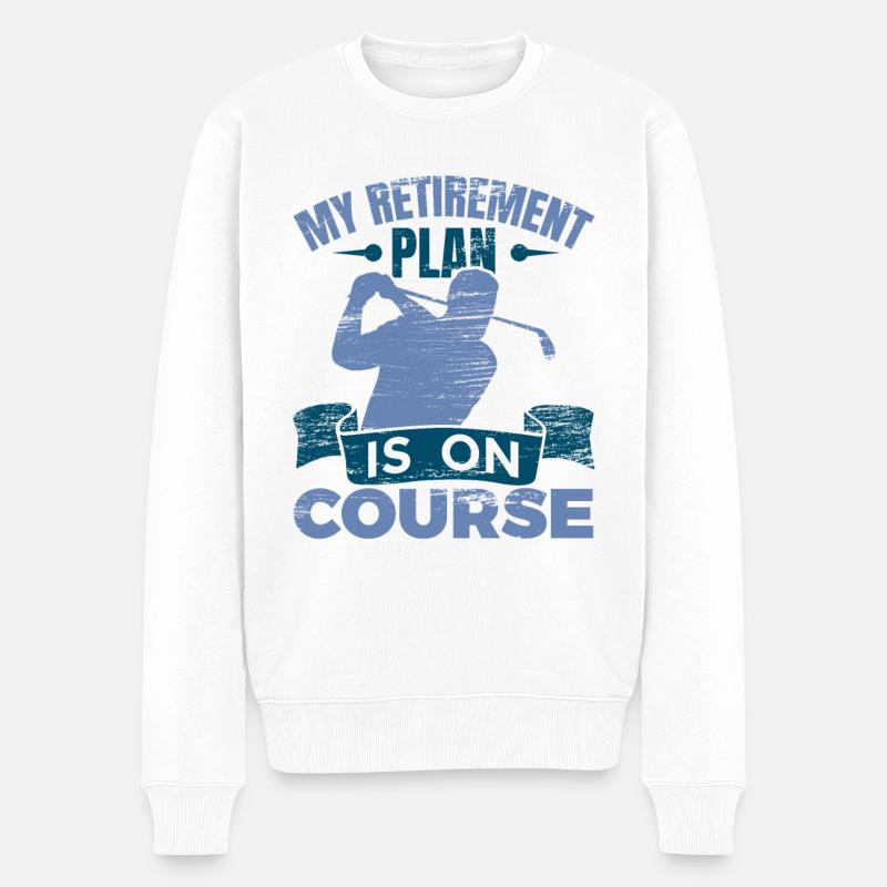 Retraite des golfeurs - Pull Premium bio Homme - blanc