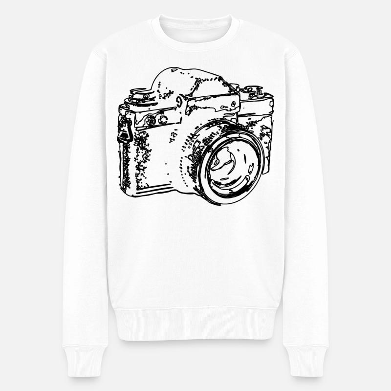 Ancienne caméra analogique - Pull Premium bio Homme - blanc