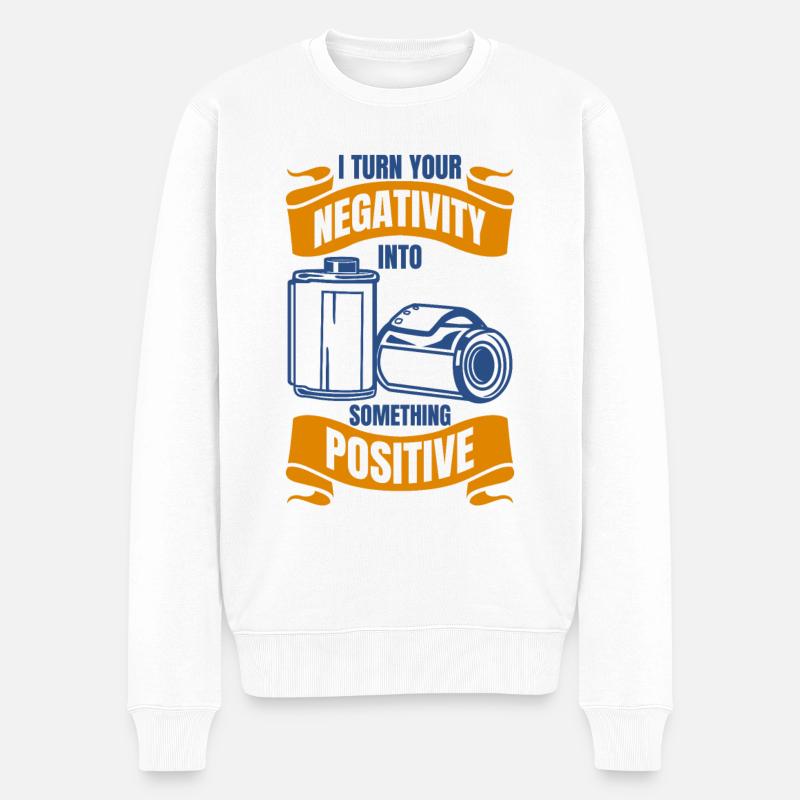 Foto Film - Männer Premium Bio Pullover - Weiß
